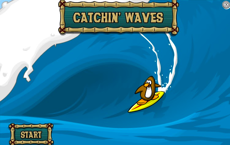 Club Penguin Surfing